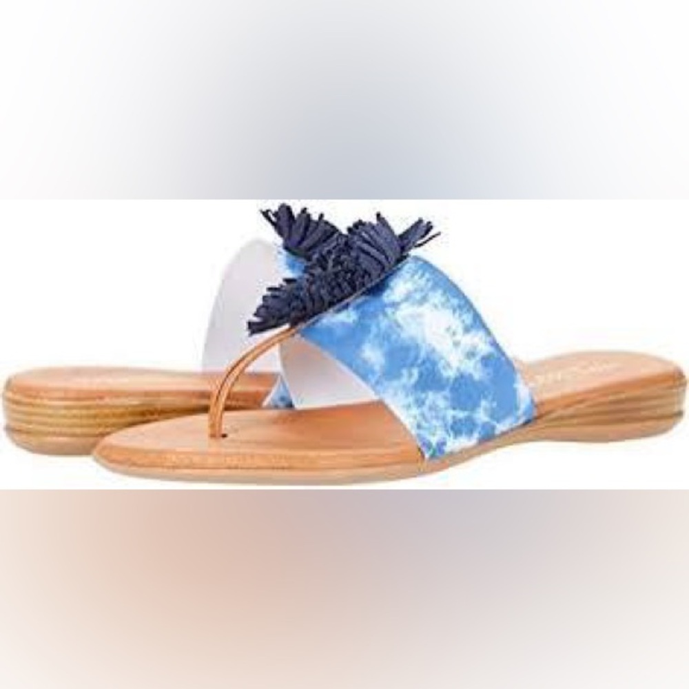 NEW!! Women’s Andre Assous Novelee Flip Flop Sandal Size 6M Blue Tie Dye